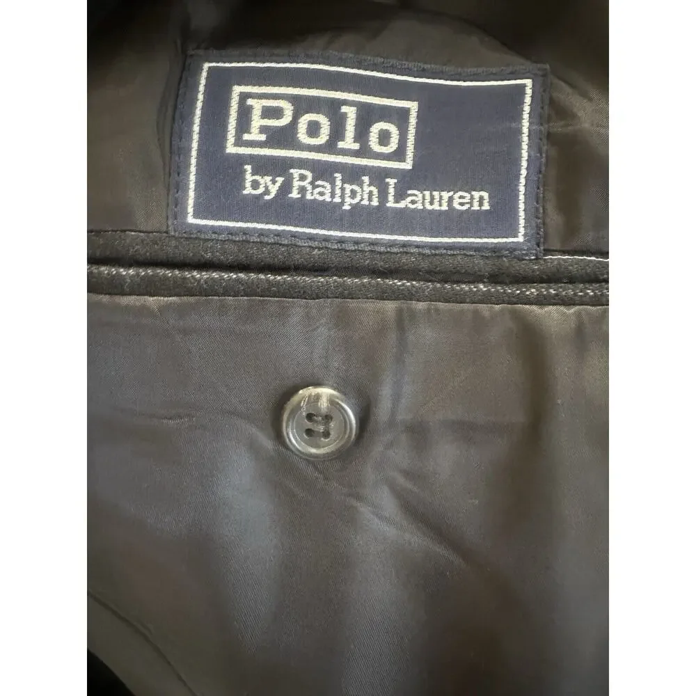 Polo Ralph Lauren Wool Cashmere Pinstriped Blazer Suit Jacket Size 40 H14378 - Picture 7 of 16